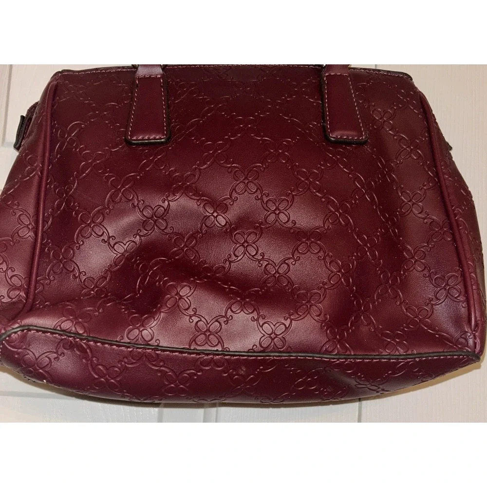 Nine West Allyce Signature‎ Handbag Strap & Handle Brick Red Color Medium Purse